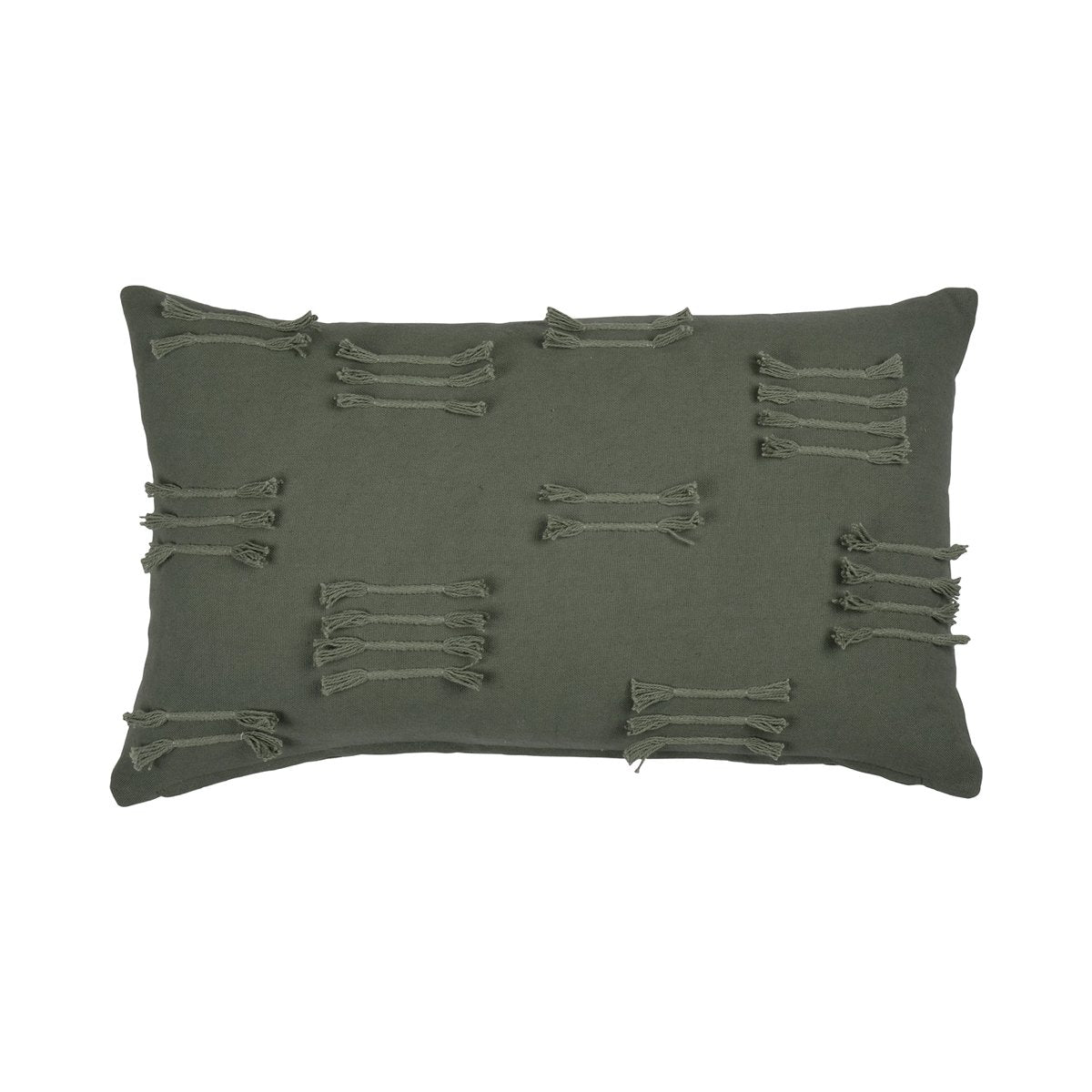 Uneven Ruffle kussen groen 30x50cm