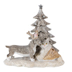 Beeld Dieren 16x10x15 cm LED Grijs Beige Polyresin Dieren