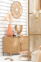 J-Line decoratie Ketting + Staander Dora - schelpen - beige - L