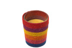 J-Line geurkaars Mand - Woody Aurora - glas - mix - medium - 55U