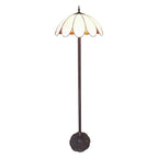 Tiffany Vloerlamp Ø 46x166 cm Wit Polyresin Staande Lamp