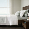 Bedset | Geometrisch motief van jacquard | Koning, 7-delige set | Antiek kantklatergoud