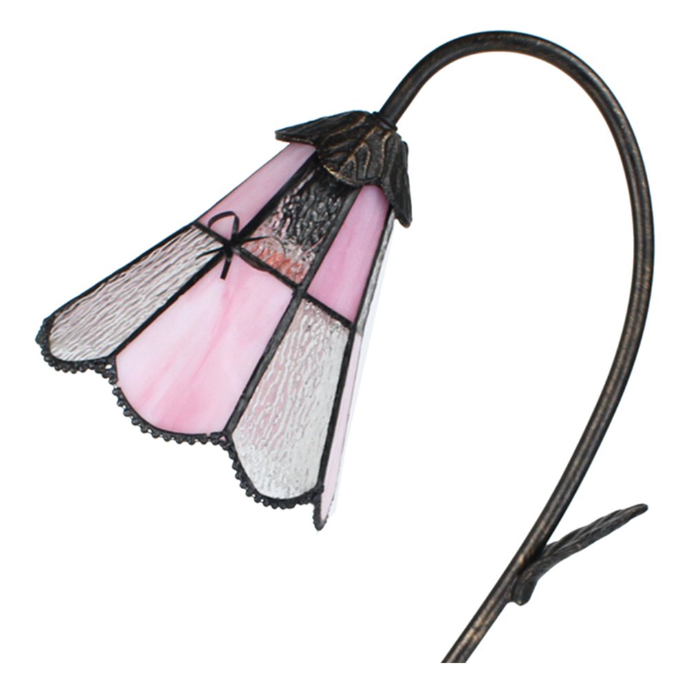 Tiffany Tafellamp 48 cm Bruin Roze polyresin Tiffany Bureaulamp