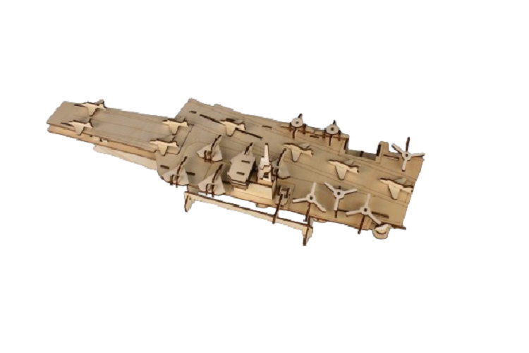 Bouwpakket DIY eD Puzzel Vliegdekschip van hout