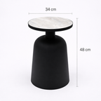 Drum Accenttafel - Zwarte afwerking - Ronde stijl