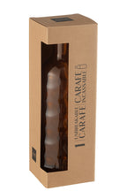 Luxor Cylinder carved groen grijs h30 d15cm