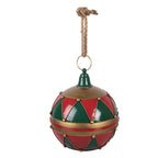 Kerstdecoratie Beeld Kerstbal Ø 31x36 cm Rood Metaal
