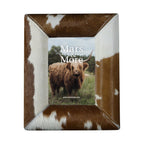 Fotolijst koe bol bruin/wit 18x13cm