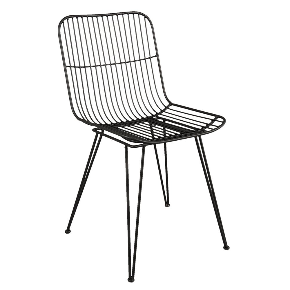 Eetkamerstoel 42x55x83 cm Zwart IJzer Stoel