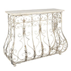 Sidetable 126x44x96 cm Wit IJzer Wandtafel