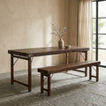 Eettafel bruin opklapbaar XL