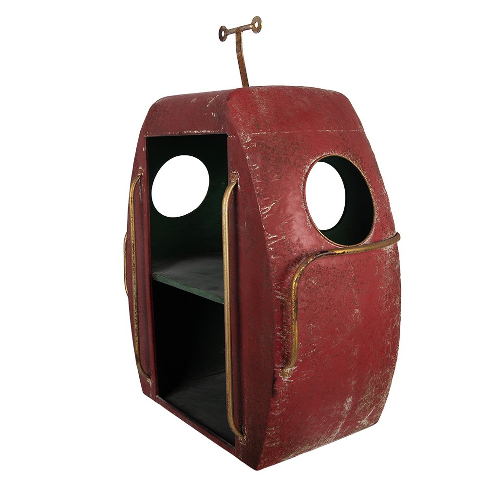 Wandkast 48x26x60 cm Rood Metaal