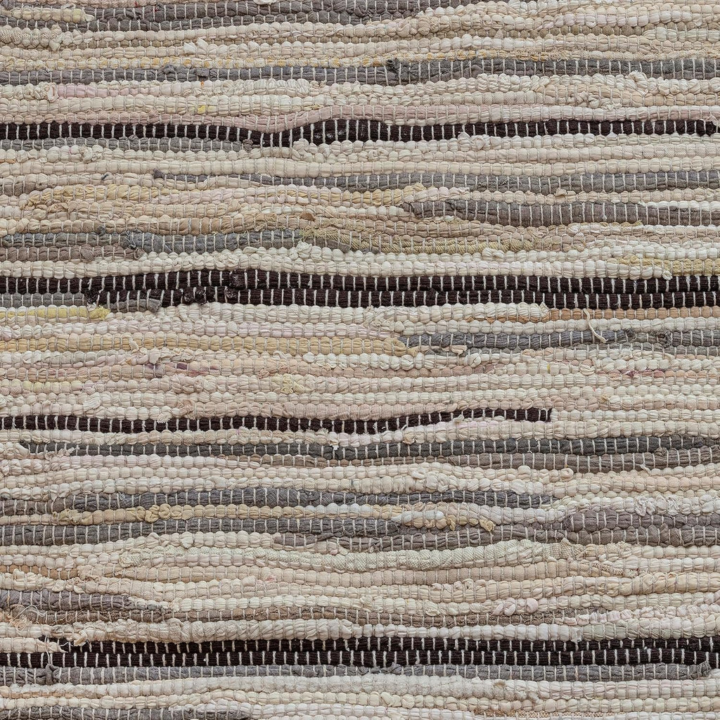 Chindi vloerkleed – mix van gerecycled katoen – omkeerbaar gestreept – 20x32 inch