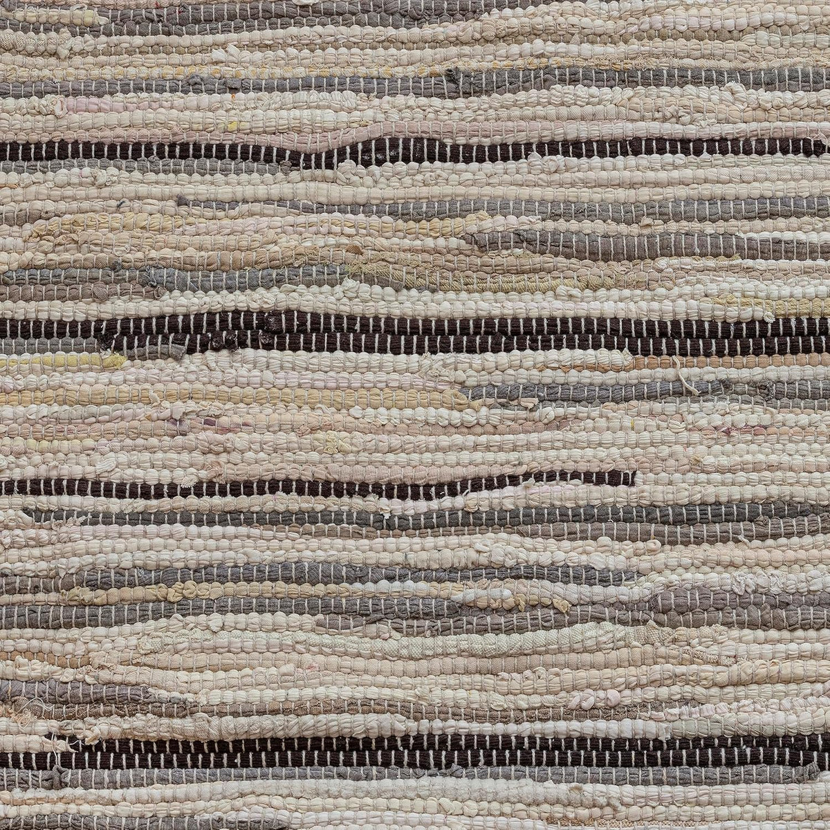 Chindi vloerkleed – mix van gerecycled katoen – omkeerbaar gestreept – 20x32 inch
