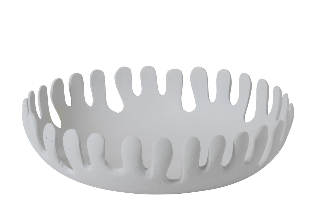 J-Line decoratieve schaal - aluminium - wit