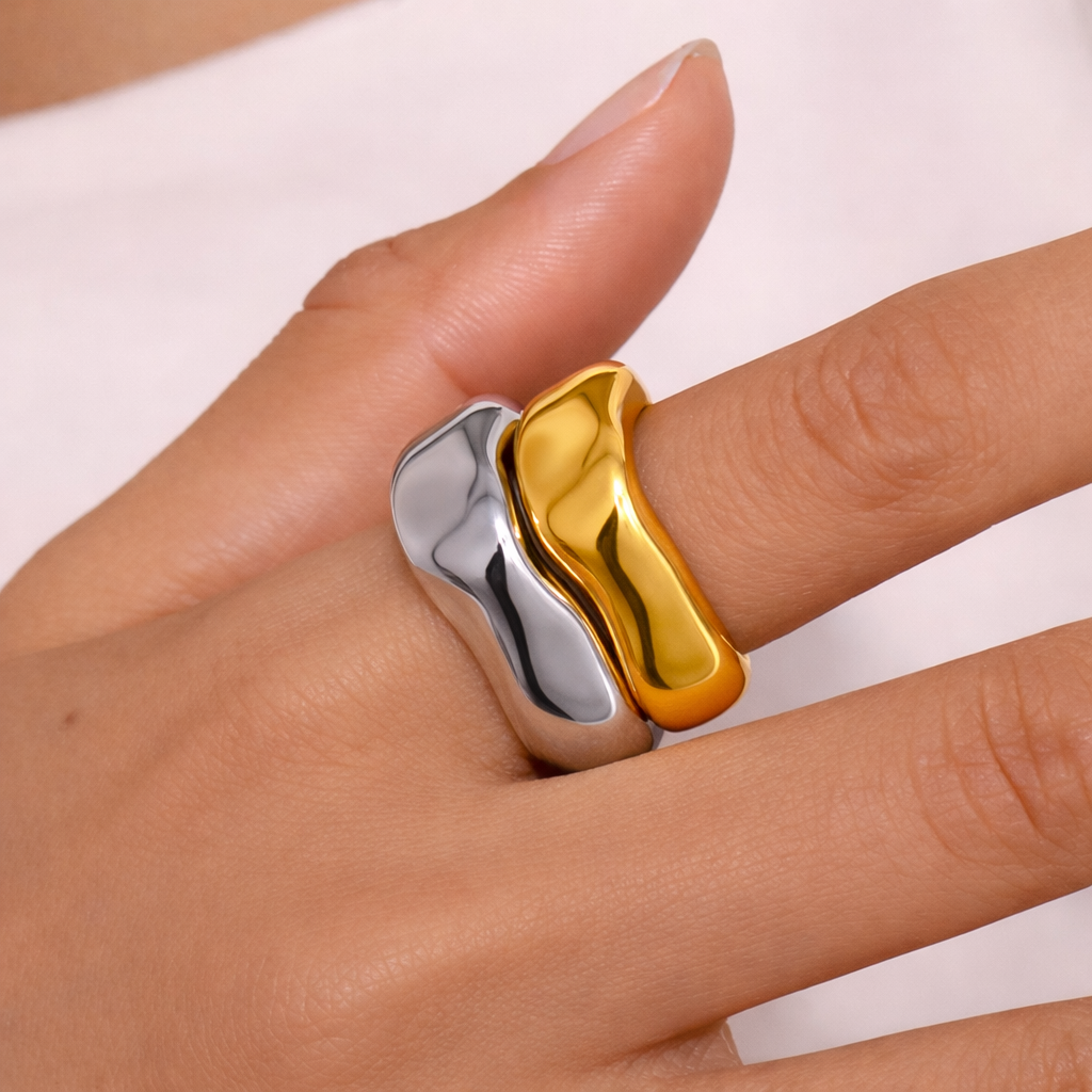 Vierkant omhoog Ring