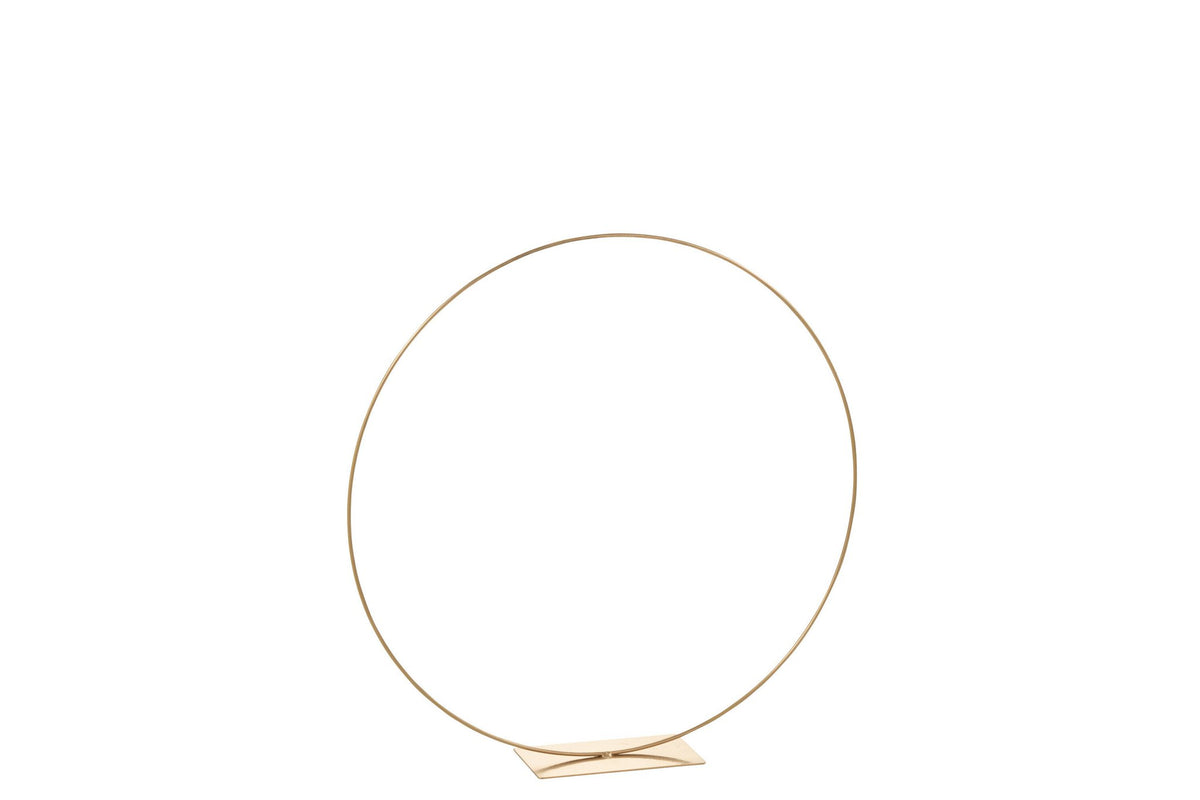 J-Line Ring Decoratief Op Voet Metaal Goud Medium
