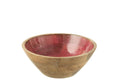 J-Line Kom Mango Hout Roze Large