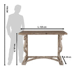 Sidetable 125x39x92 cm Bruin Hout Wandtafel