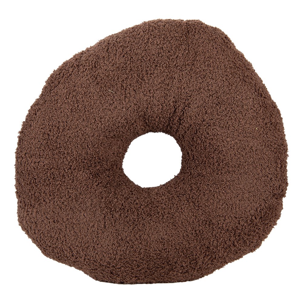 Sierkussen Ø 35x6 cm Bruin Polyester
