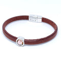 Timeless leren armband antiek verzilverd kleurrijk