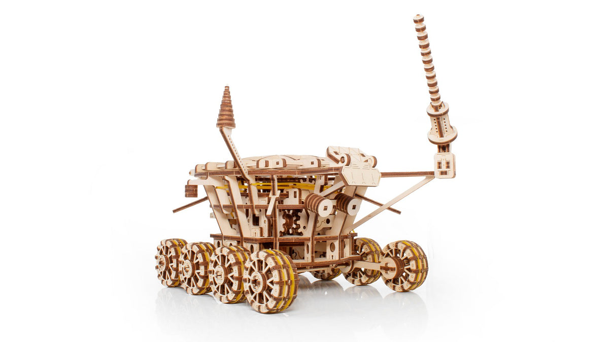 Eco Wood Art (EWA) 3D Mechanische Puzzel Moonrover wind-up Lunokhod, 1492, 32x24x23cm