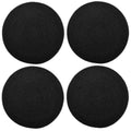 Ronde placemats – geribbeld katoen – diameter 32 cm, set van 4