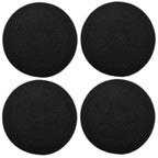 Ronde placemats – geribbeld katoen – diameter 32 cm, set van 4