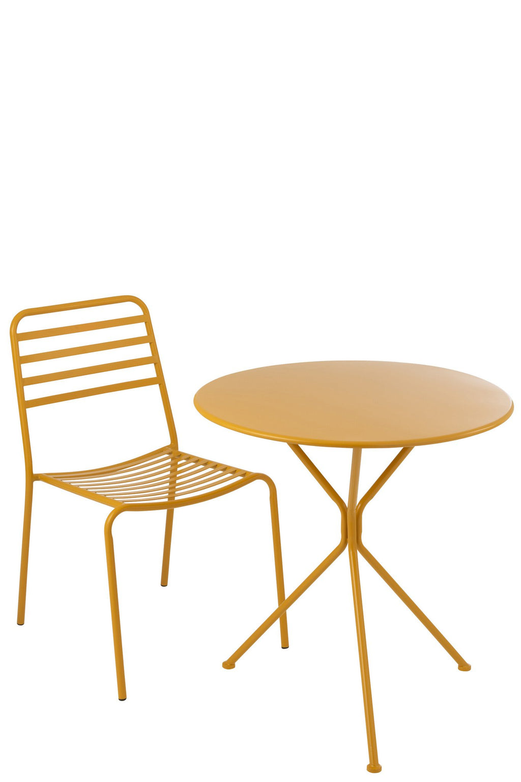 J-Line tafel Tripod Rond - metaal - okergeel - L