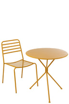 J-Line tafel Tripod Rond - metaal - okergeel - L