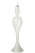 J-Line kaars - glas - transparant - L - LED lichtjes