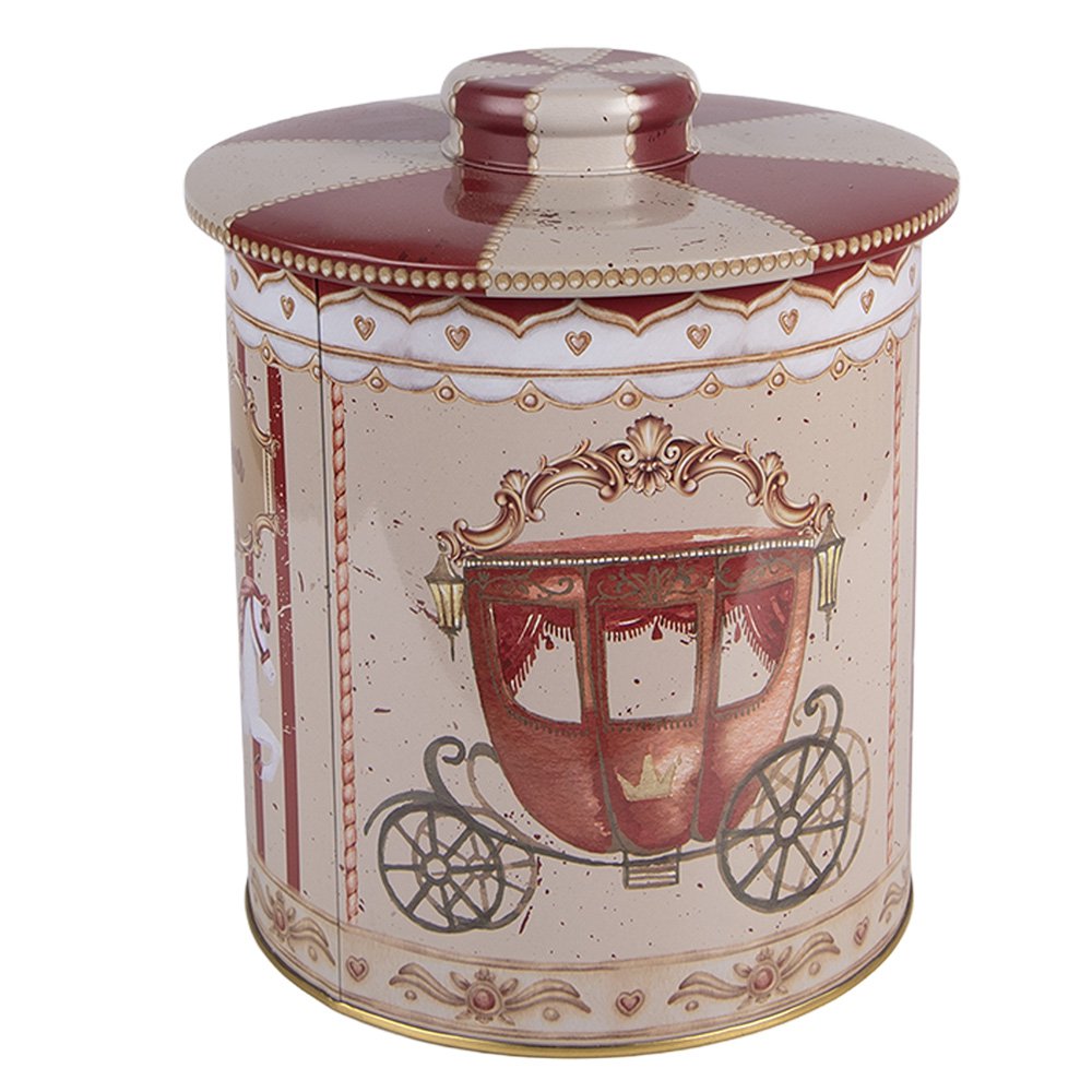 Bewaarblik Ø 15x17 cm Beige Metaal