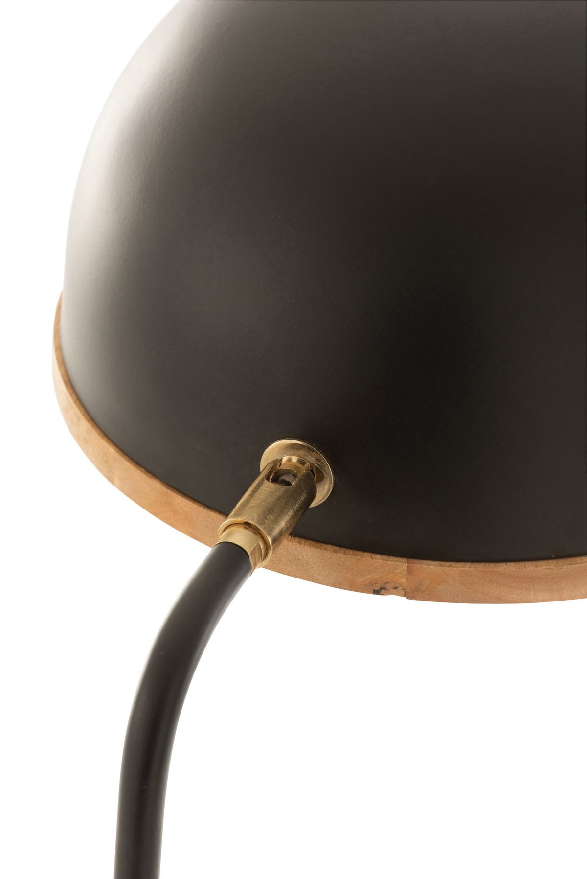 J-Line vloerlamp Evy - ijzer/hout - zwart/naturel