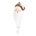 Wanddecoratie Kerstman 30x10x79 cm Wit Rood Metaal