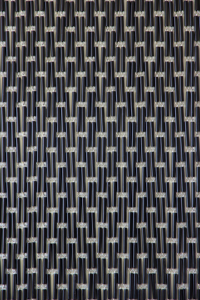 Vliegengordijn Verspringend zwart 100x232 cm