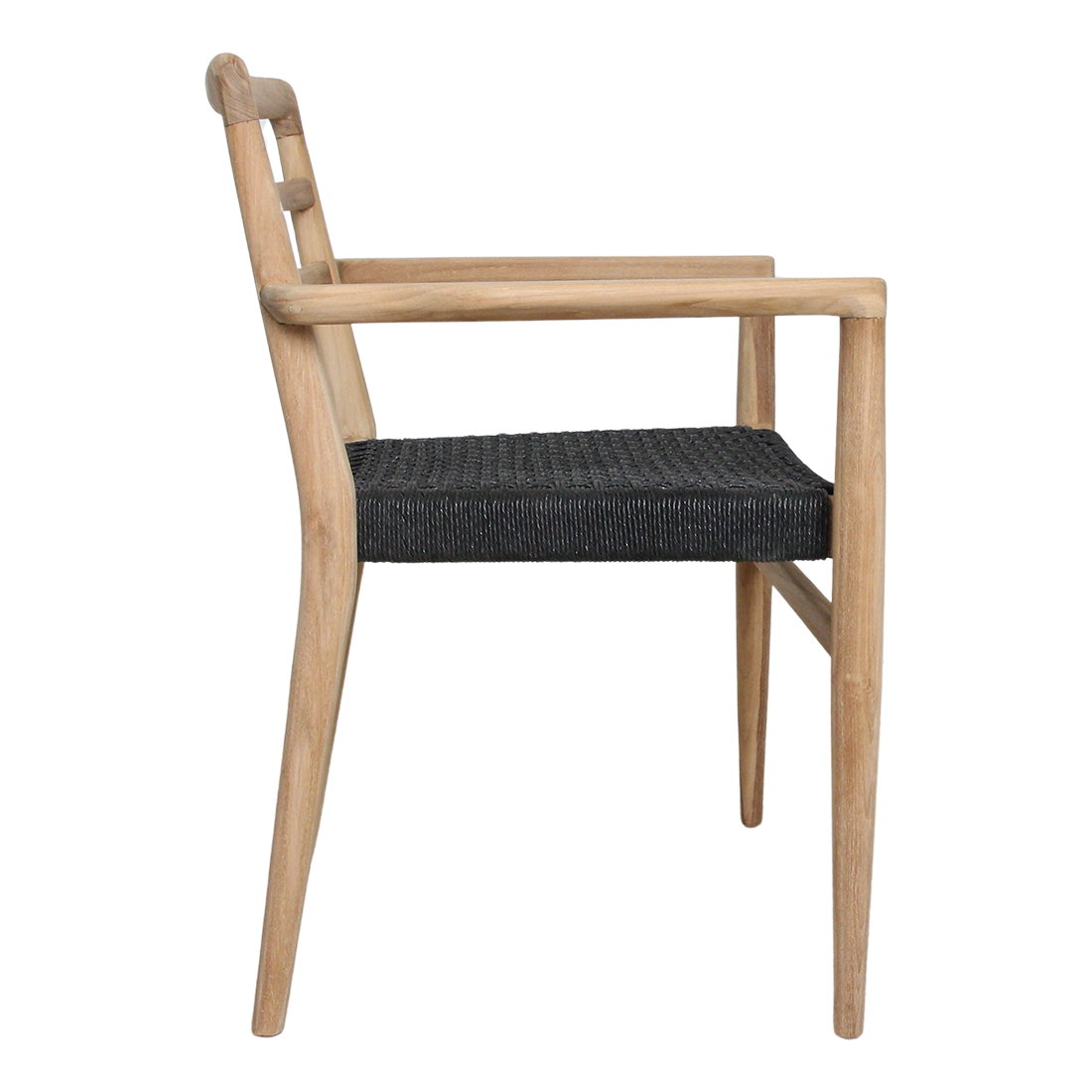 Verano teakhouten tuinstoel met armleuning - Zwart