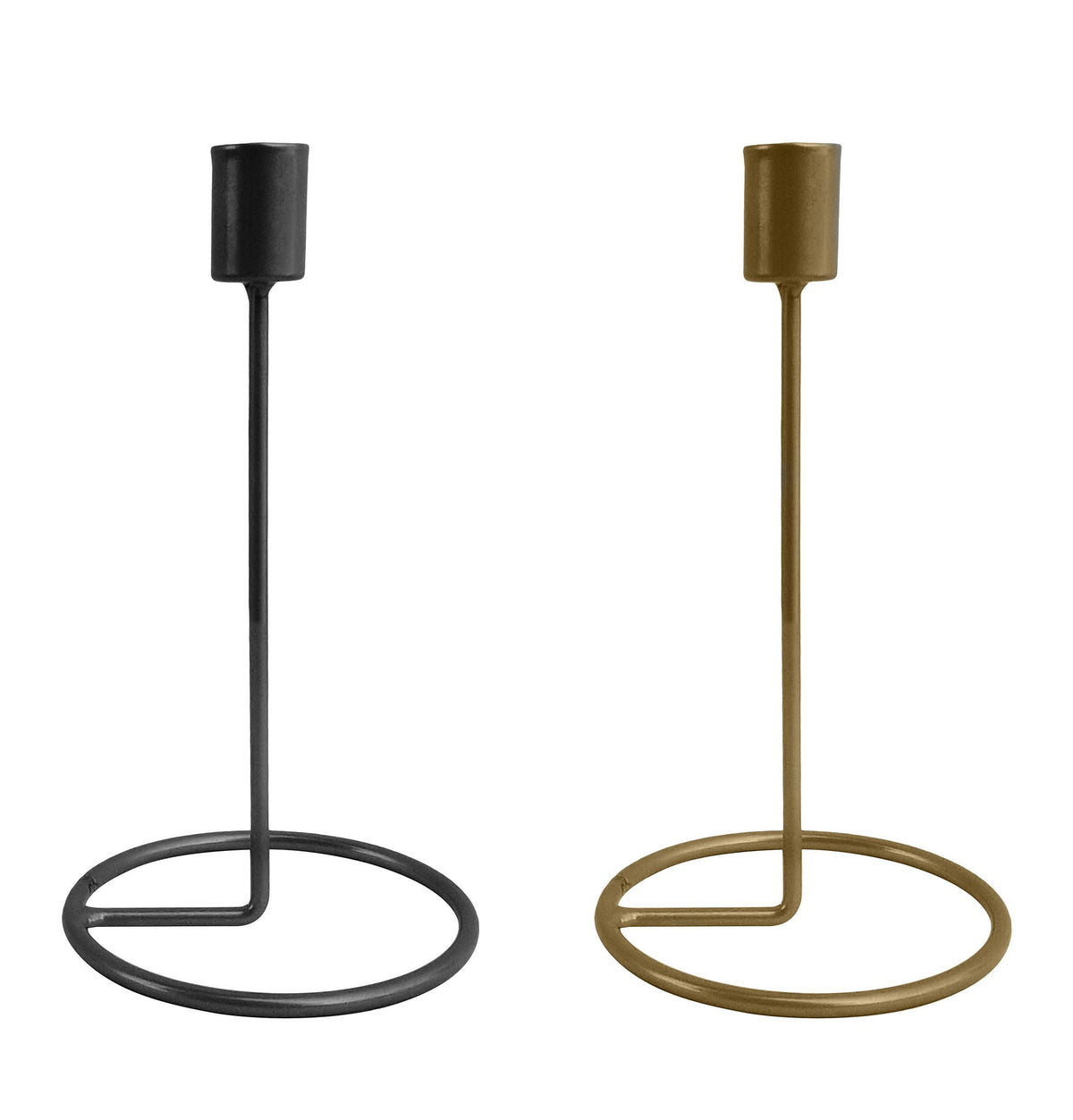 Metalen kaarsenstandaard 20cm goud