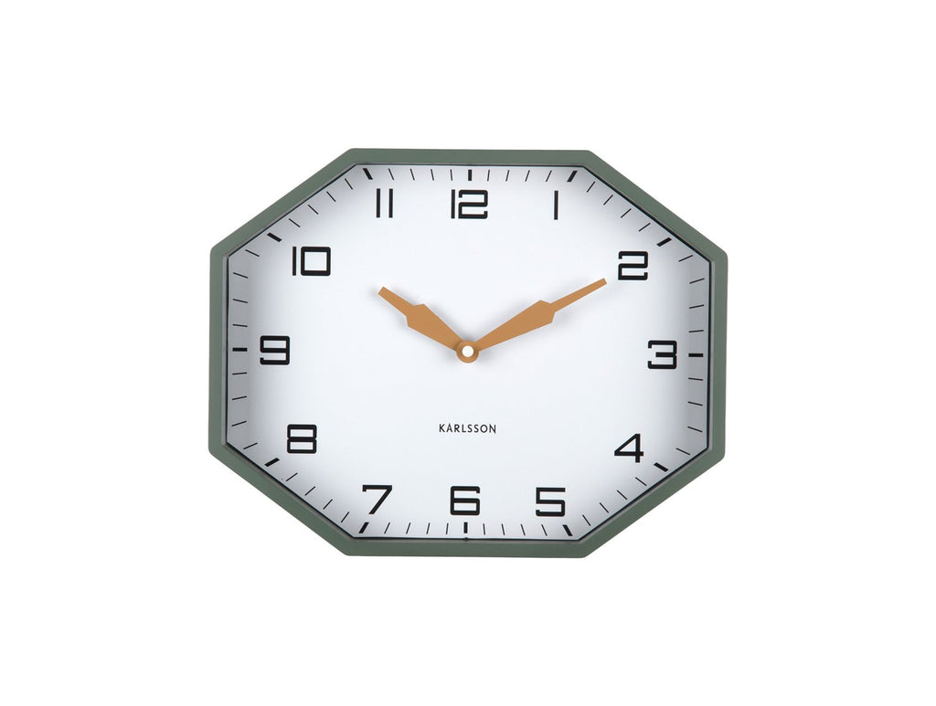 Wandklok moderne fabriek achthoek