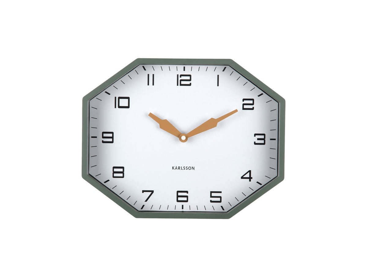 Wandklok moderne fabriek achthoek