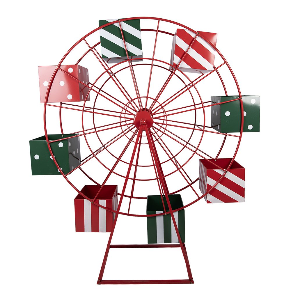 Kerstdecoratie Reuzenrad Rood Metaal