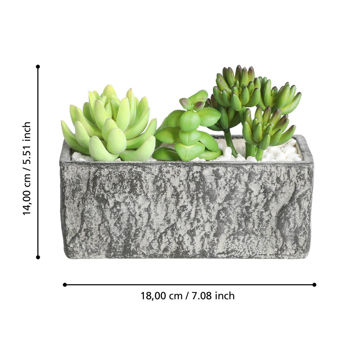 Kunstplant Chitose Groen 17x7x14cm