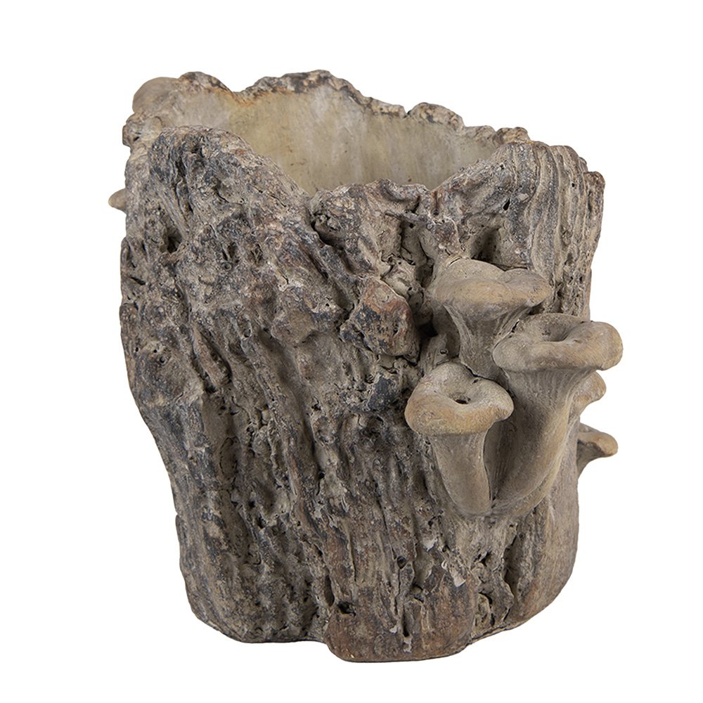 Bloempot 20x18x18 cm Bruin Steen