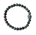 Dames armband Drakenbloed Jaspis 6 mm met Boeddha kraal