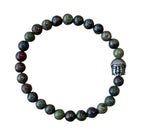 Dames armband Drakenbloed Jaspis 6 mm met Boeddha kraal