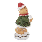 Kerstdecoratie Beeld 9x8x16 cm Bruin Polyresin