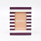 Paars gestreept hars fotolijst 4 x 6 inch modern tafelblad