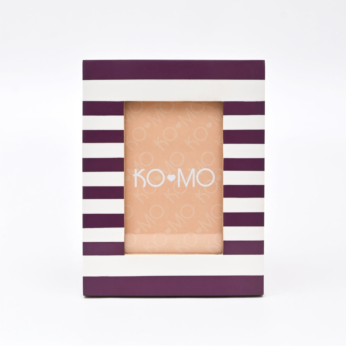 Paars gestreept hars fotolijst 4 x 6 inch modern tafelblad