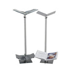 Y-Bookstand - recht hoog - blauwstaal
