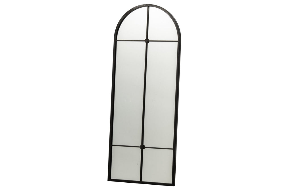 J-Line Antieke wandspiegel - spiegel - zwart - small