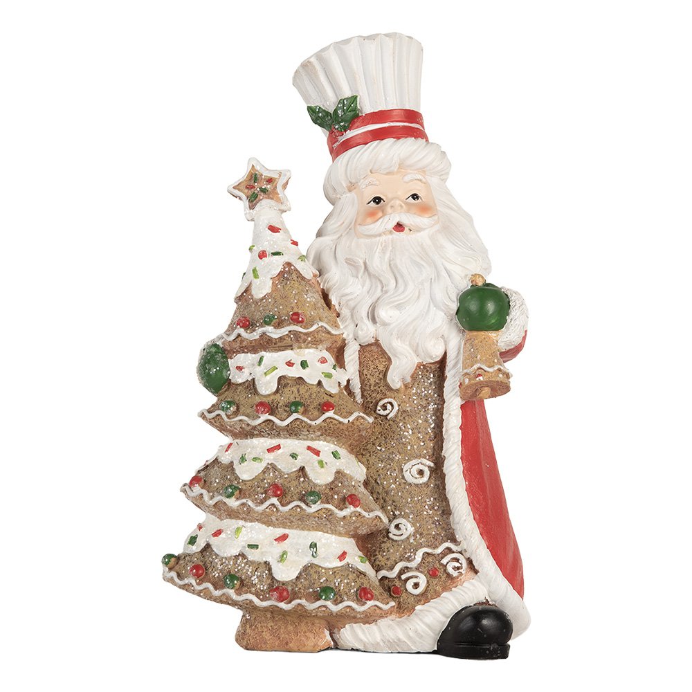 Kerstdecoratie Beeld Kerstman 15x11x25 cm Bruin Kunststof